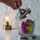 Pote Multiuso De Zamac Cristal Prateado 15x21 5cm Lyor 3972