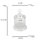 Pote Multiuso De Zamac Cristal Prateado 15x21 5cm Lyor 3972