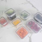 Pote Organizador Click Retangular 380 Ml  Natural Ou