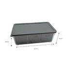 Pote Organizador de Geladeira Cinza 3,87L 10,2x32,2x10cm Delinia
