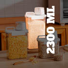 Pote Organizador Hermético 2300ml Com Medidor E Trava Antivaz