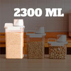 Pote Organizador Hermético 2300ml Com Medidor E Trava Antivaz