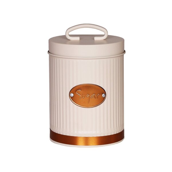 Pote Para Açúcar Em Aço Inoxidável Com Tampa Estilo Retrô Beg