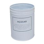 Pote Para Açúcar Em Metal Branco Redondo 1,65l - Casambiente