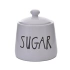 Pote Para Açucar Sugar De Cerâmica Com Tampa - Mai Home Branco