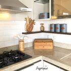 Pote Para Biscoito De Ferro Cinza Com Detalhes Em Couro