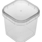 Pote Para Bolo No Pote Com Lacre 220ml Quadrado - 100 Potes T