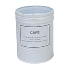 Pote Para Café Em Metal Branco Redondo 1,65l - Casambiente