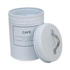 Pote Para Café Em Metal Branco Redondo 1,65l - Casambiente