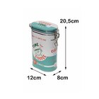 Pote Para Café Estampado Com Trava Em Metal Verde