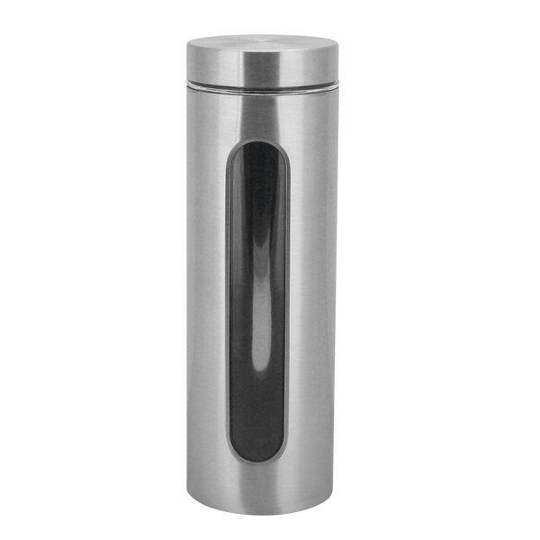 Pote Para Mantimentos Inox E Vidro Com Visor 1750ml