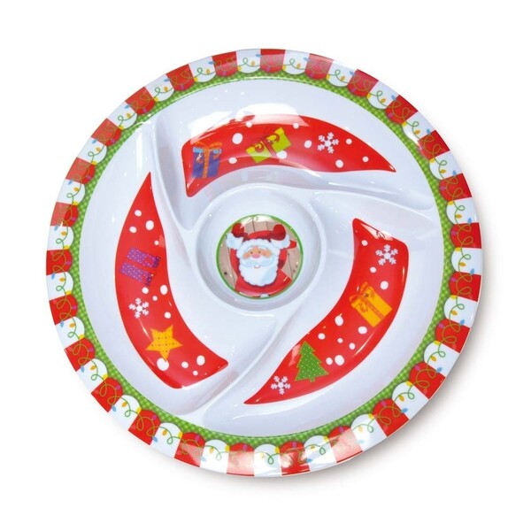 Pote Petisqueira Patês Mesa Decoração Natal Cor Vermelho