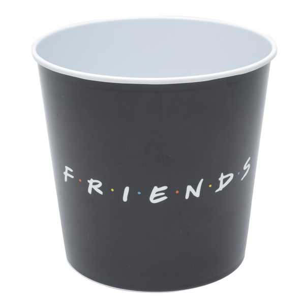 Pote Pipoca Plastico Friends Preto 21,5x16.8x20cm 5lt