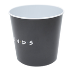 Pote Pipoca Plastico Friends Preto 21,5x16.8x20cm 5lt