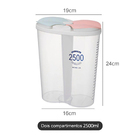 Pote Plástico Com Divisórias 2500 Ml - Medidor