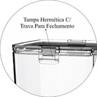 Pote Plástico Hermético Com Trava E Tampa 2 3l Alimentos - Co