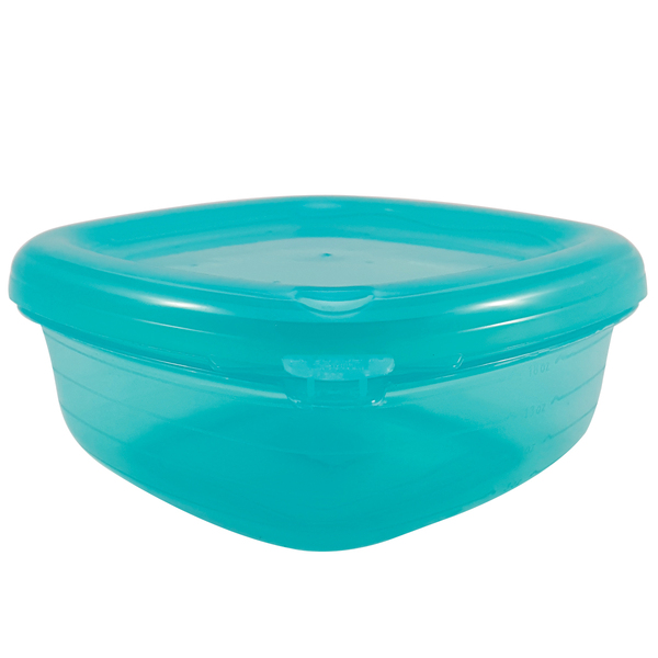 Pote Plástico Herméticos Quadrado Capacidade 796ml Verde Tiff