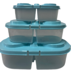 Pote Plástico Organizador Com Divisória  E Travas Kit 3 Taman