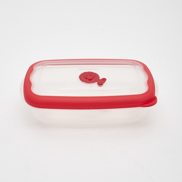 Pote plástico retangular tampa de silicone 1,26l Sanremo