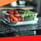 Pote Plasvale De Vidro Retangular 400ml