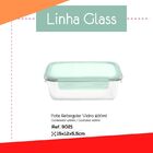 Pote Plasvale De Vidro Retangular 400ml