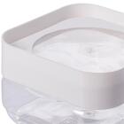 Pote Plug Quadrado Recipiente Incolor Com Tampa Branca 510ml