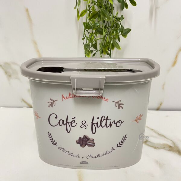Pote Porta Café E Filtro Organizador Com Colher Plasúltil | Leroy Merlin
