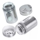 Pote Porta Condimentos Saleiro Pimenteiro Vidro Aço Inox Tamp