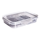 Pote Porta Frios Hermético Com Divisória Escorredor Interno T