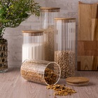 Pote Porta Mantimento Vidro Borossilicato Tampa Bambu 1,3l Ro