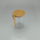 Pote Porta Mantimentos Com Colher E Tampa De Bambu Borossilic