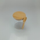 Pote Porta Mantimentos Com Colher E Tampa De Bambu Borossilic