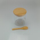 Pote Porta Mantimentos Com Colher E Tampa De Bambu Borossilic