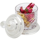 Pote Prateado Multiuso 18 6cm Cristal De Zamac Lyor