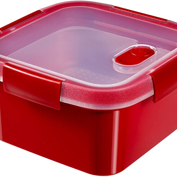 Pote Quadrado 1l Com Válvula Para Micro-ondas Curver Keter