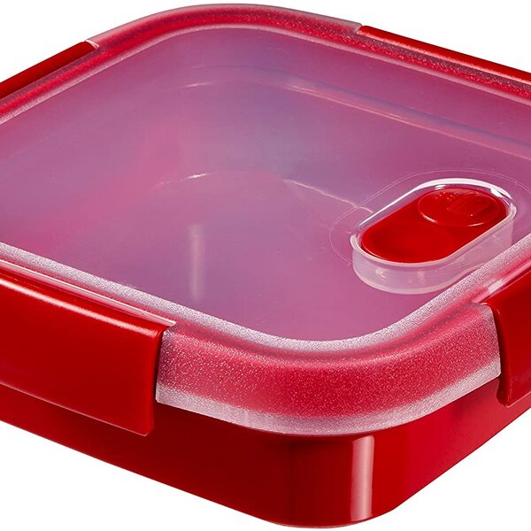 Pote Quadrado 900ml Com Válvula Para Micro-ondas Curver Keter