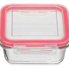 Pote Quadrado Com Tampa Casambiente Lock 300ml Vermelho