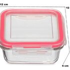 Pote Quadrado Com Tampa Casambiente Lock 300ml Vermelho