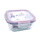 Pote Quadrado De Vidro Borossilicato E Tampa Hermética 800ml