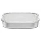 Pote Quadrado Freezinox Em Aco Inox Com Tampa Plastica 16 Cm