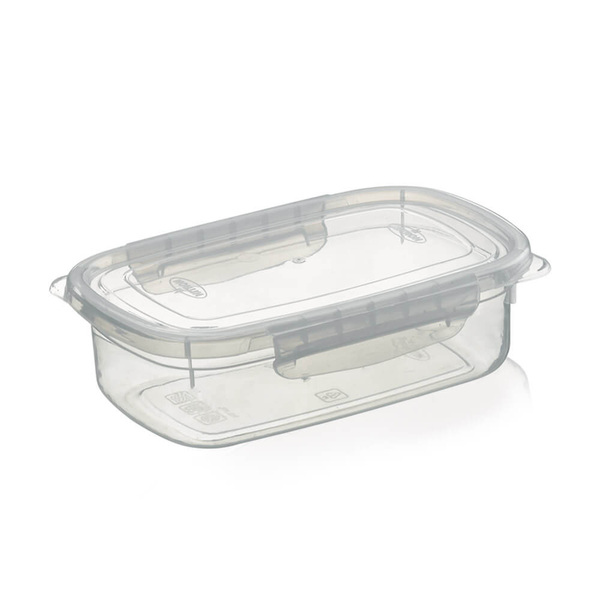 Pote Raso Grande Com Travas 1,1 Litros Plástico Transparente