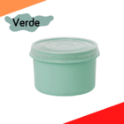 Pote Redondo Com Tampa Rosca 0 26 Litro - Verde