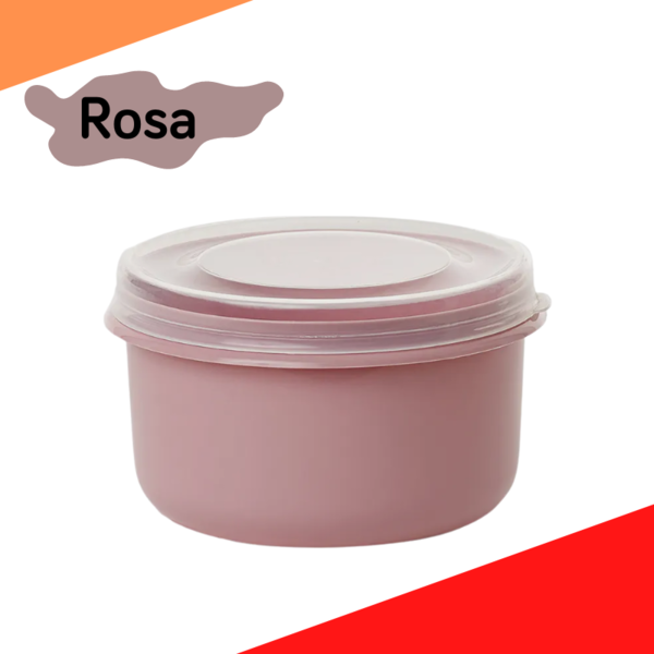 Pote Redondo Com Tampa Rosca 1,25 Litro - Rosa