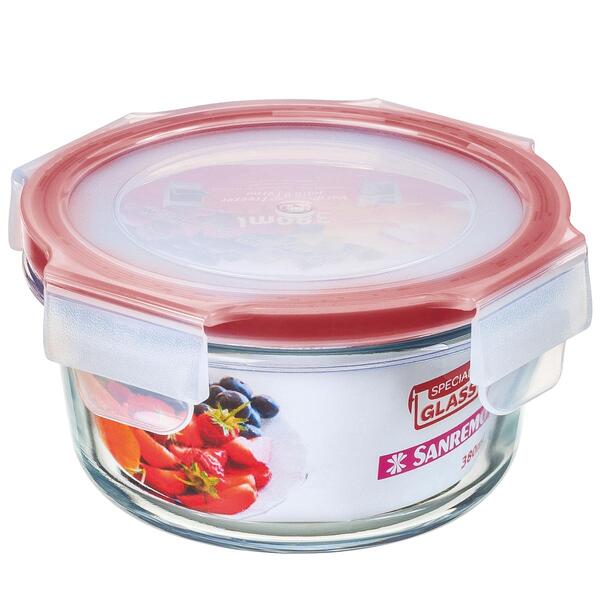 Pote Redondo De Vidro Tampa Hermética Com Travas 580ml Sanremo