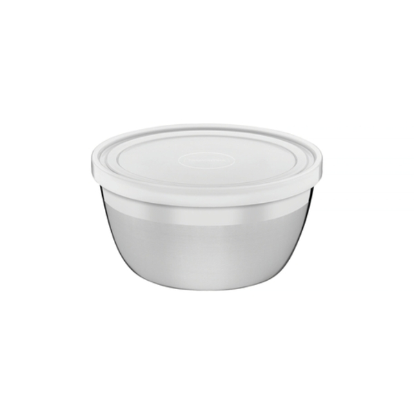 Pote Redondo Freezinox Em Aco Inox Com Tampa Plastica 9 Cm 0,