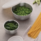 Pote Redondo Freezinox Em Aco Inox Com Tampa Plastica 9 Cm 0,