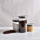 Pote Redondo Kenya Kitchen Em Vidro E Tampa Em Inox 1 Litro