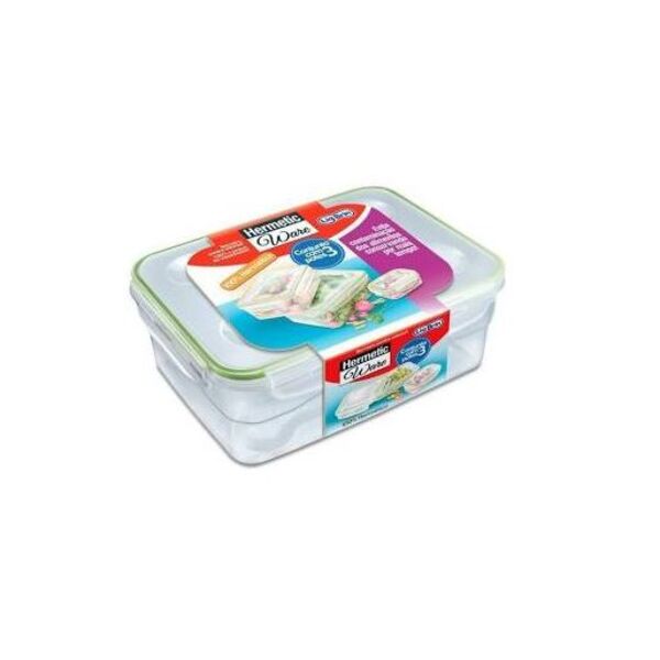 Pote Retangular C/trava Hermético Lig Brin 2l