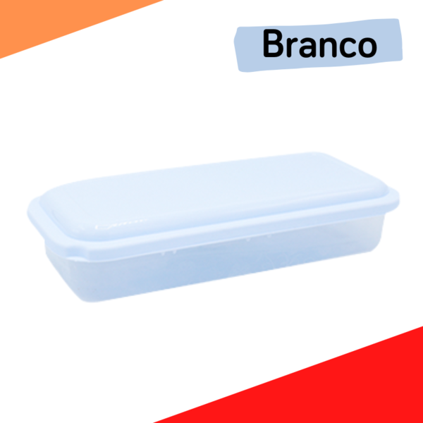 Pote Retangular Plasvale 0 5 Litros - Ref. 331 - Branco