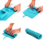 Pote Tapete Duplo Silicone Comedouro Bebedouro Portatil Cacho